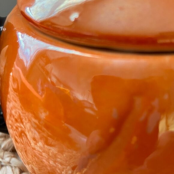 Vintage Lustre Ware Creamer and Sugar Bowl: Slovakian Art Deco Decor - Picture 4 of 9